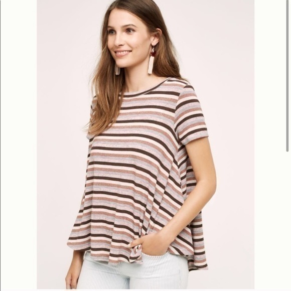 Anthropologie Tops - Anthropologie Meri Swing Tee Pink
